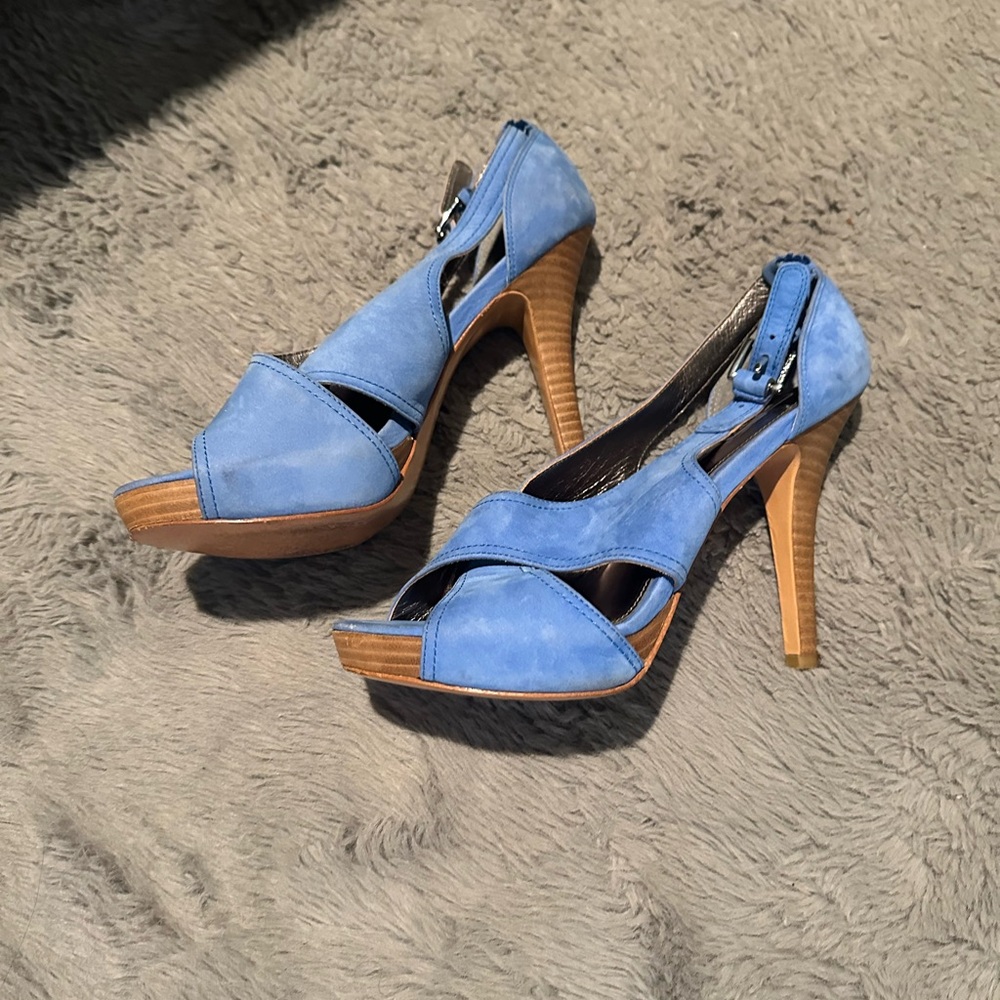 Coach Blue Open-Toe Heels - Picture 11 of 16